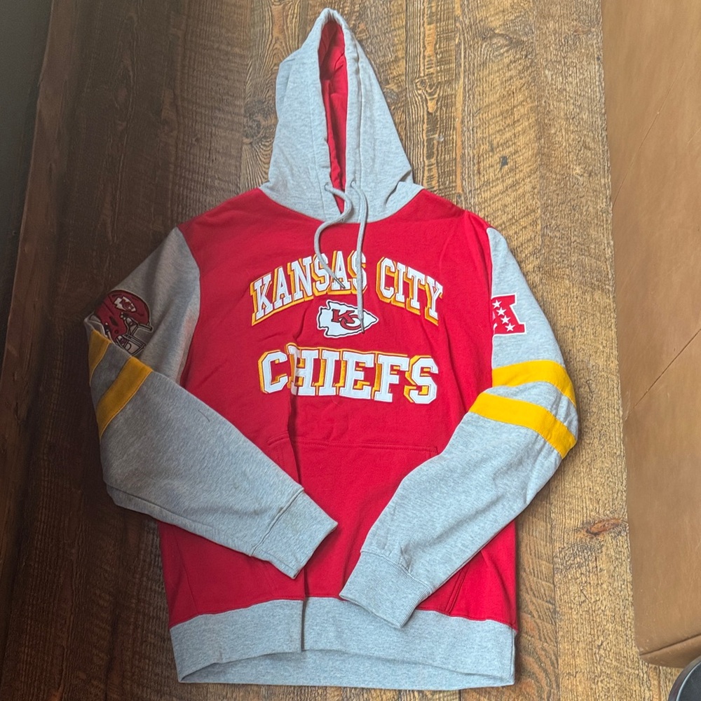 NFL Kansas City Chiefs Red and Gray Pullover Hoodie